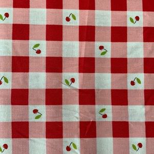 Gingham Cherry Quilt Fabric (1 yard)